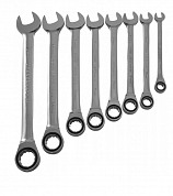 Набор ключей гаечных комбинированных трещоточных на держателе, 8-19 мм, 8 предметов W45308S