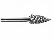Борфреза твердосплавная гиперболическая с точечным торцом G1225 D гол.=12 мм, d хв.=6 мм