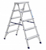 Стремянка алюминиевая двухсторонняя 5 ступеней