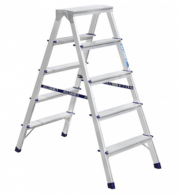 Стремянка алюминиевая двухсторонняя 5 ступеней