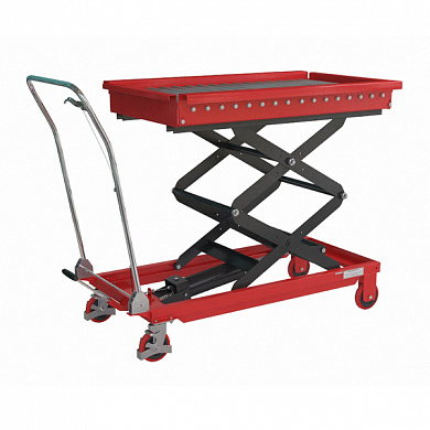 Тележка с подъемной платформой-рольганг