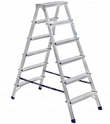 Стремянка алюминиевая двухсторонняя 6 ступеней