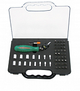 Отверточная рукоятка трещоточная c гибкой головкой с набором насадок 53 предмета DR0253S