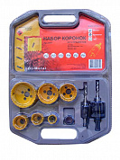 Набор коронок 10 пред Bi-Metall 9шт. 19мм-57мм Энкор