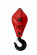 Блок однорольный (для каната и веревки) с крюком, г/п 0,5 т. (Китай), , шт